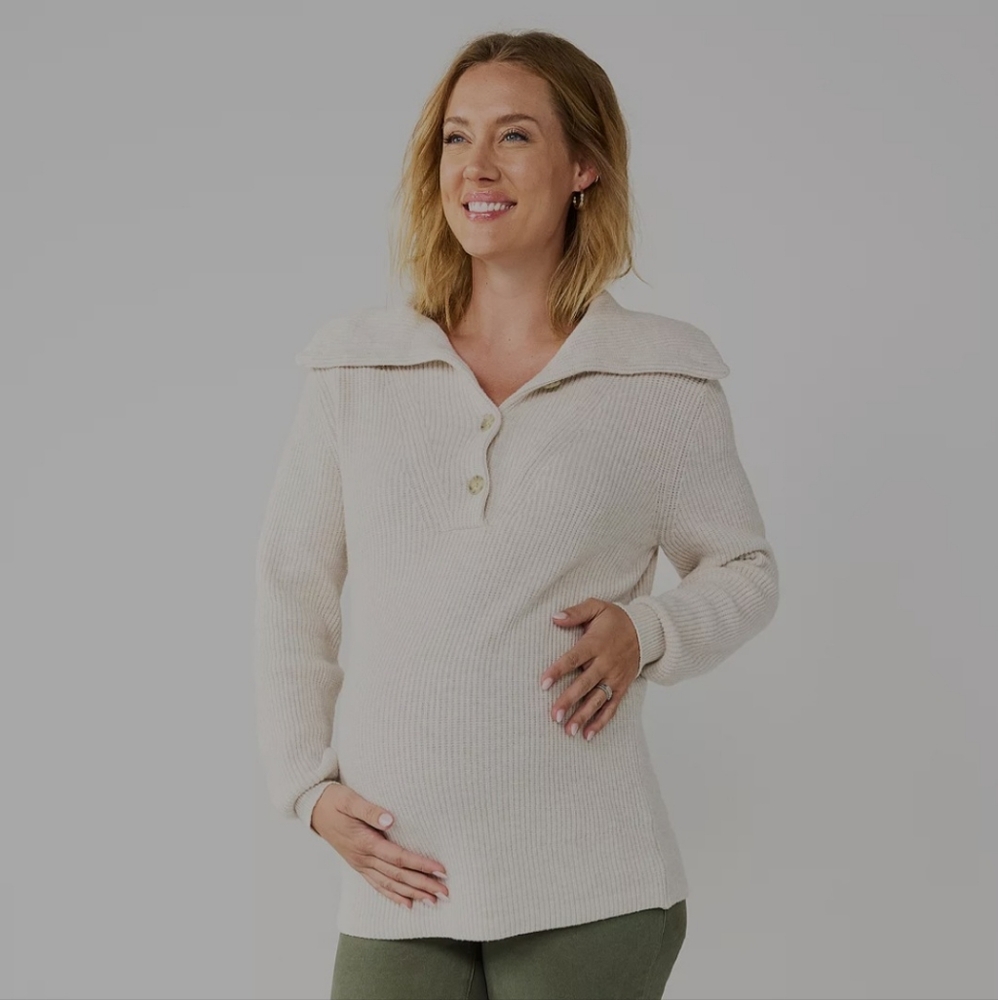 Sonoma Maternity Goods for Life Nursing Henley Sweater